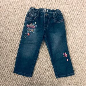Circo Girls Kids Denim Jeans with Star Embroidery Size 5T